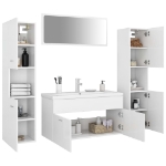 Set Mobili da Bagno Bianco in Legno Multistrato