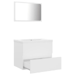 Set Mobili da Bagno Bianco in Legno Multistrato