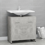 Mobile da Bagno Grigio Cemento 60x33x61 cm in Legno Multistrato