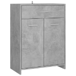 Mobile da Bagno Grigio Cemento 60x33x80 cm in Legno Multistrato