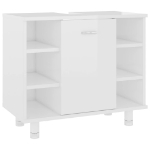 Mobile da Bagno Bianco Lucido 60x32x53,5cm in Legno Multistrato