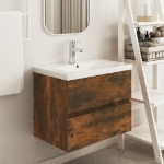 Mobile Lavabo Rovere Fumo 60x38,5x45 cm in Legno Multistrato