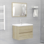 Mobile Lavabo Rovere Sonoma 60x38,5x45 cm in Legno Multistrato