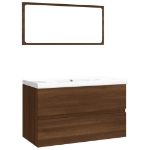 Set Mobili da Bagno Rovere Marrone in Legno Multistrato