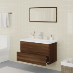 Set Mobili da Bagno Rovere Marrone in Legno Multistrato