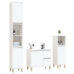 Set di Mobili da Bagno 3 pz Bianco in Legno Multistrato