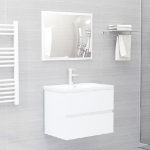 Mobile Lavabo Bianco 60x38,5x45 cm in Legno Multistrato