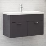 Mobile Sottolavabo Grigio Lucido 80x38,5x46cm Legno Multistrato