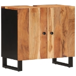 Mobile Lavabo 62x33x58 cm Legno Massello Acacia e Multistrato