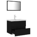 Set Mobili da Bagno Nero in Truciolato