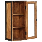 Mobile Bagno a Muro 40x30x90 cm Legno Massello Acacia e Ferro