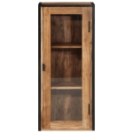 Mobile Bagno a Muro 40x30x90 cm Legno Massello Acacia e Ferro