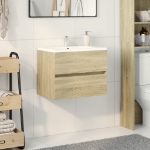 Mobile Lavabo Rovere Sonoma 60x38,5x45 cm in Legno Multistrato