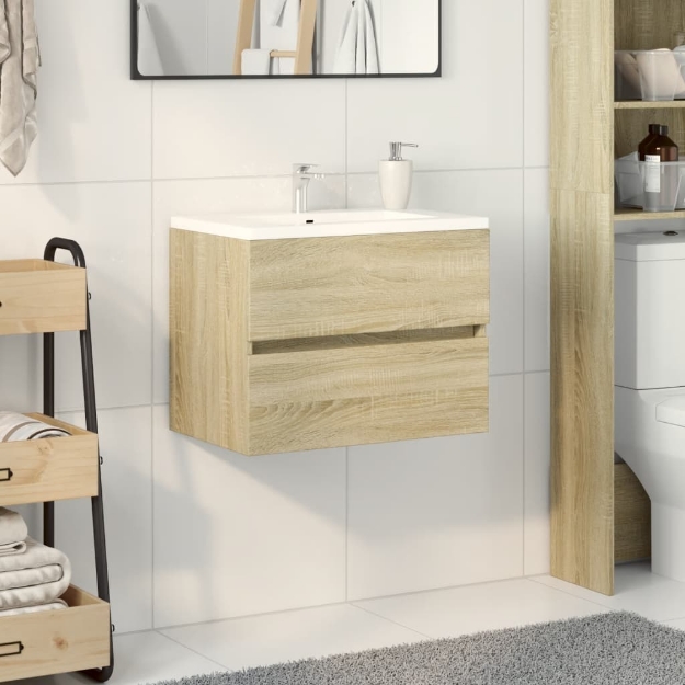 Mobile Lavabo Rovere Sonoma 60x38,5x45 cm in Legno Multistrato