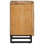 Mobiletto da Bagno 38x34x58 cm Legno Massello Mango Grezzo