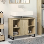 Mobile da Bagno Rovere Sonoma 80x33x60 cm in Legno Multistrato