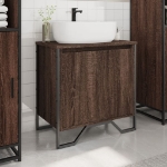 Mobile Lavabo Bagno Rovere Marrone 60x35x60cm in Truciolato