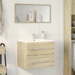 Mobile Lavabo Rovere Sonoma 60x38,5x48 cm in Legno Multistrato