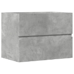 Armadietto da Bagno Grigio Cemento 60x38,5x45cm in Truciolato