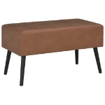 Tavolino da Salotto Marrone Scuro 80x40x46 cm in Similpelle