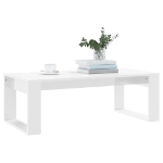 Tavolino da Salotto Bianco Lucido 102x50x35cm Legno Multistrato