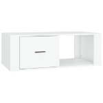 Tavolino da Salotto Bianco 100x50,5x35 cm in Legno Multistrato