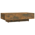 Tavolino da Salotto Rovere Fumo 100x49,5x31cm Legno Multistrato