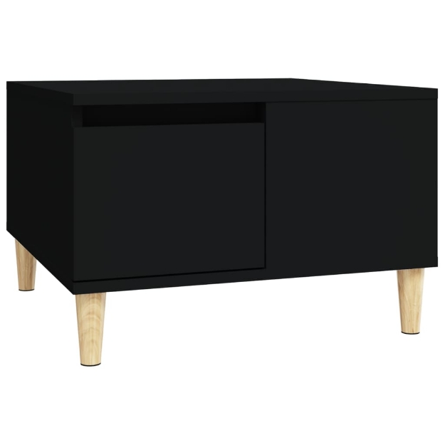 Tavolino da Salotto Nero 55x55x36,5 cm in Legno Multistrato