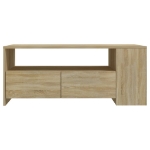 Tavolino da Salotto Rovere Sonoma 102x55x42cm Legno Compensato