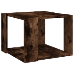 Tavolino da Salotto Rovere Fumo 40x40x43cm Legno Ingegnerizzato