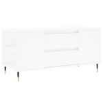 Tavolino da Salotto Bianco 102x44,5x50 cm in Legno Multistrato