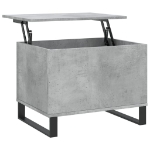 Tavolino Salotto Grigio Cemento 60x44,5x45 cm Legno Multistrato