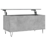 Tavolino Salotto Grigio Cemento 90x44,5x45 cm Legno Multistrato