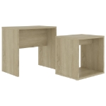 Set Tavolini Salotto Rovere Sonoma 48x30x45cm Legno Multistrato