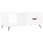 Tavolino da Salotto Bianco 90x50x40 cm in Legno Multistrato