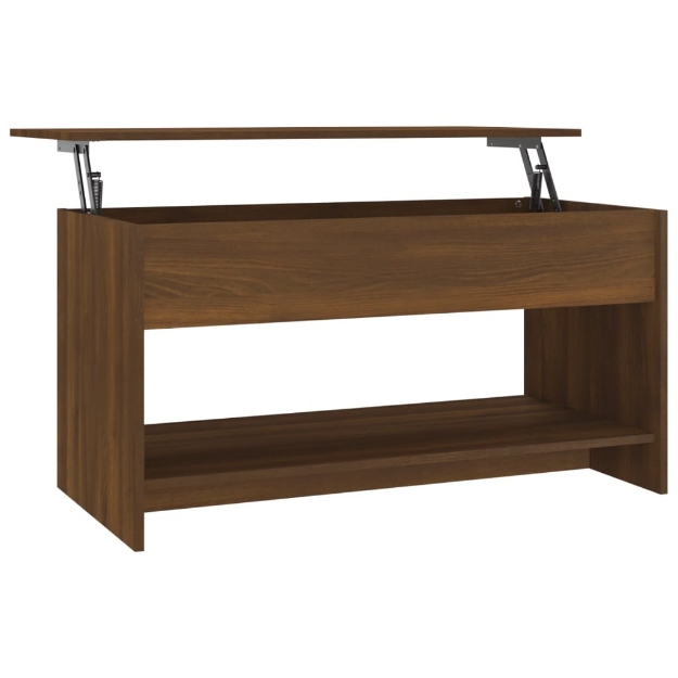 Tavolino Salotto Rovere Marrone 102x50x52,5cm Legno Multistrato