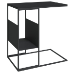 Tavolino Nero 55x36x59,5 cm Legno Multistrato