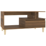 Tavolino Salotto Rovere Marrone 90x49x45 cm Legno Multistrato