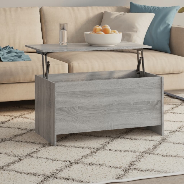 Tavolino Grigio Sonoma 102x55,5x52,5 cm in Legno Multistrato