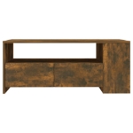 Tavolino da Salotto Rovere Fumo 102x55x42 cm Legno Multistrato