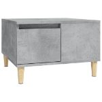 Tavolino Salotto Grigio Cemento 55x55x36,5 cm Legno Multistrato