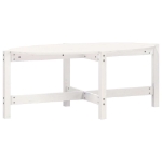 Tavolino da Salotto Bianco 118x63x45 cm Legno Massello di Pino