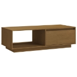 Tavolino Marrone ambra 110x50x33,5 cm in Legno Massello di Pino