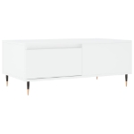 Tavolino da Salotto Bianco 90x50x36,5 cm in Legno Multistrato