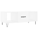 Tavolino da Salotto Bianco 102x50x40 cm in Legno Multistrato