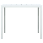 Tavolino da Salotto Bianco 78x78x74 cm HDPE Aspetto Legno