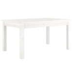 Tavolino da Salotto Bianco 80x50x40 cm Legno Massello di Pino