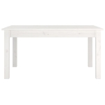 Tavolino da Salotto Bianco 80x50x40 cm Legno Massello di Pino