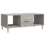 Tavolino Salotto Grigio Cemento 102x50x40 cm Legno Multistrato