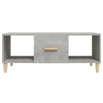 Tavolino Salotto Grigio Cemento 102x50x40 cm Legno Multistrato